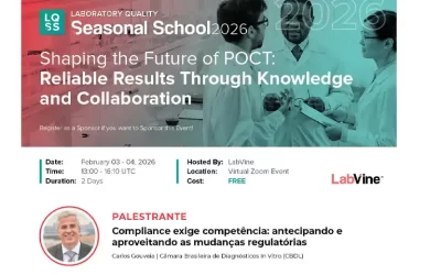 Laboratory Quality Seasonal School 2026 INSCRIÇÃO GRATUITA VIA ZOOM